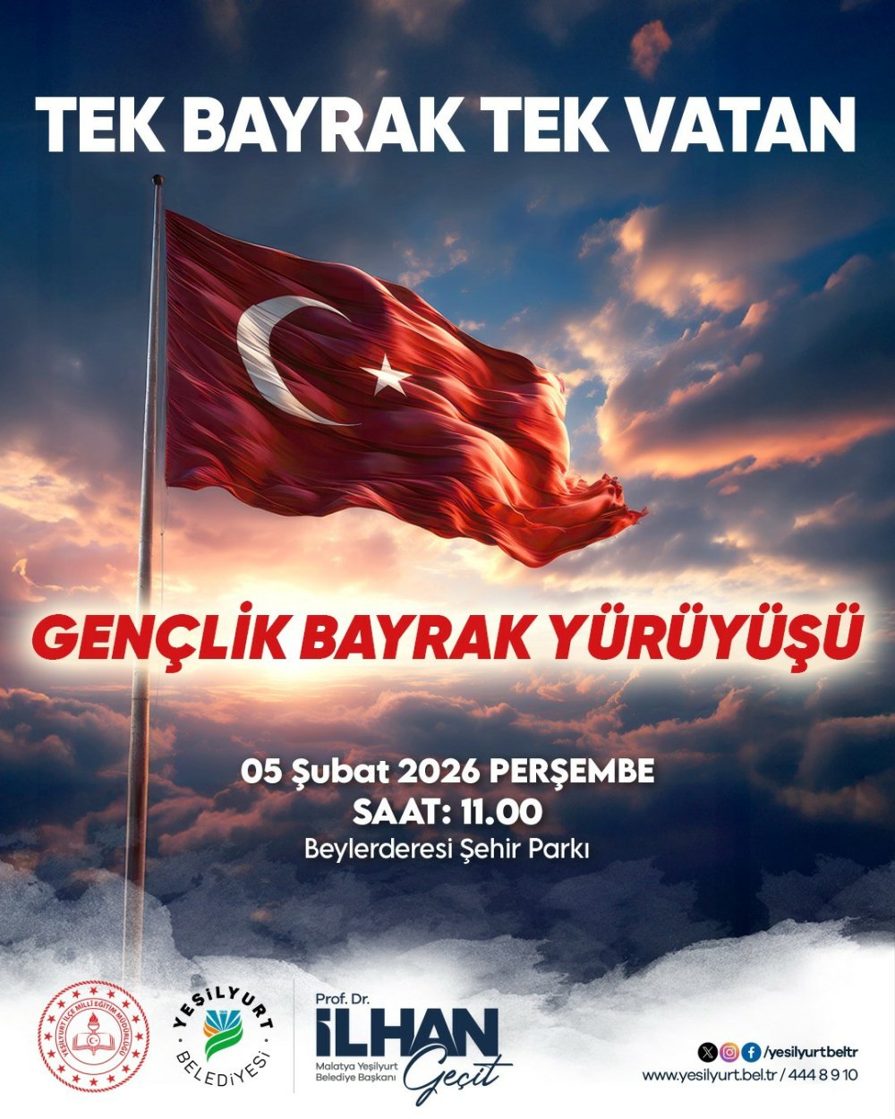 “Tek Bayrak, Tek Vatan” Gençlik Bayrak Yürüyüşü